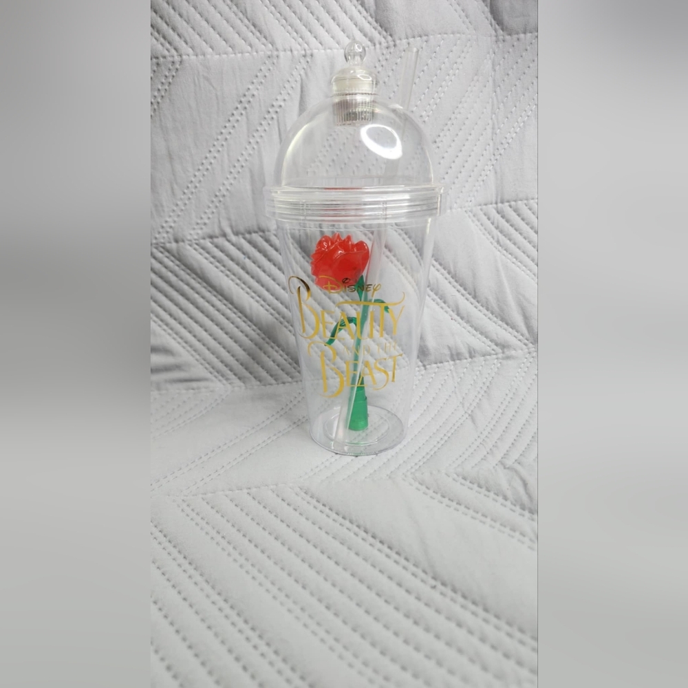 Disneyland Parks Beauty & The Beast Light Up Enchanted Rose Sipper Cup
